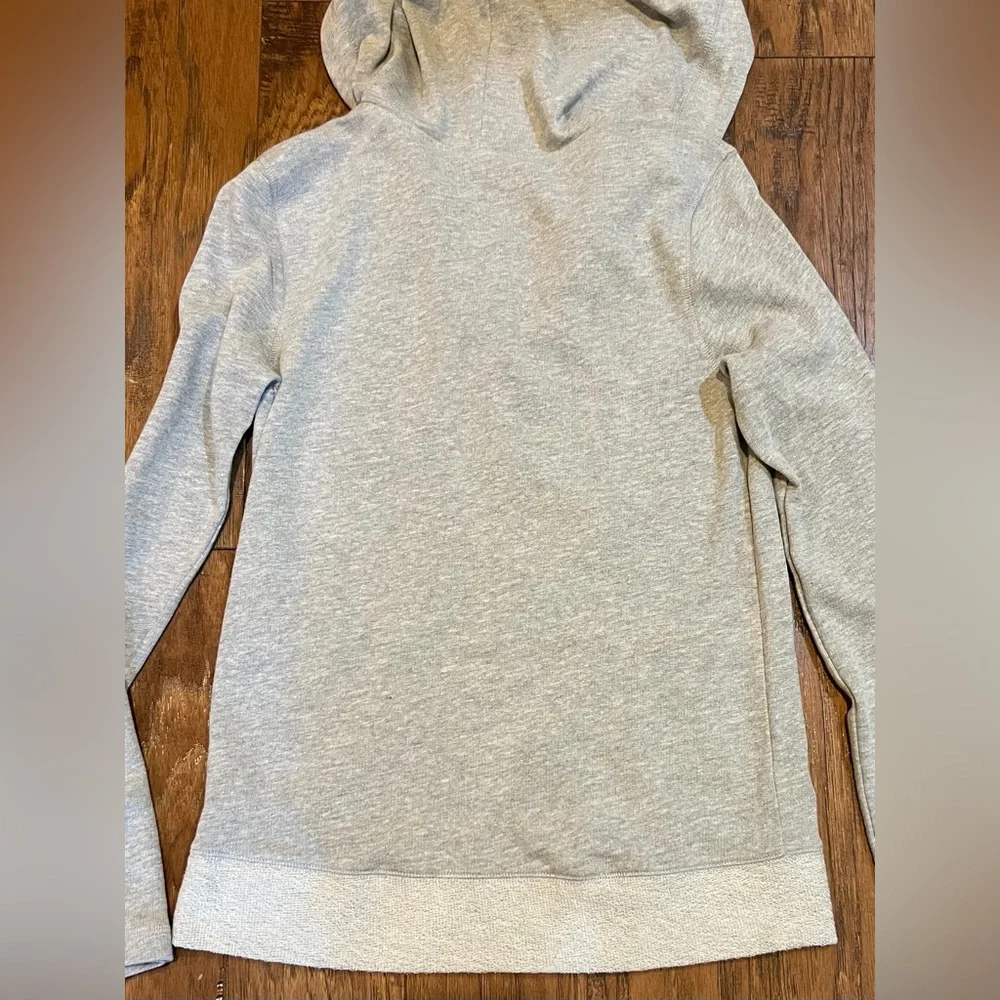 Hem & Thread Heather Gray Lace-Trim Zip Hoodie Jacket Feminine Boho NWT